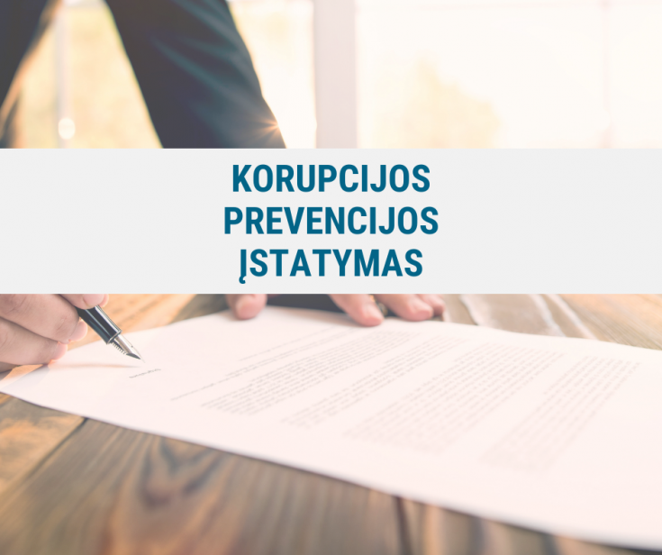Priimtas naujas Korupcijos prevencijos įstatymas